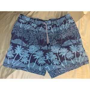 REYN SPOONER Mens Hawaiian Swim Shorts Aloha Palm Leaves Size Large
